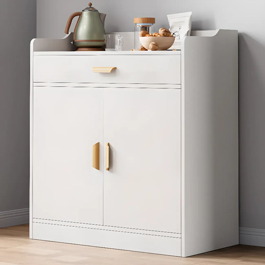 Simple Wooden Freestanding Storage Cabinet with Drawers