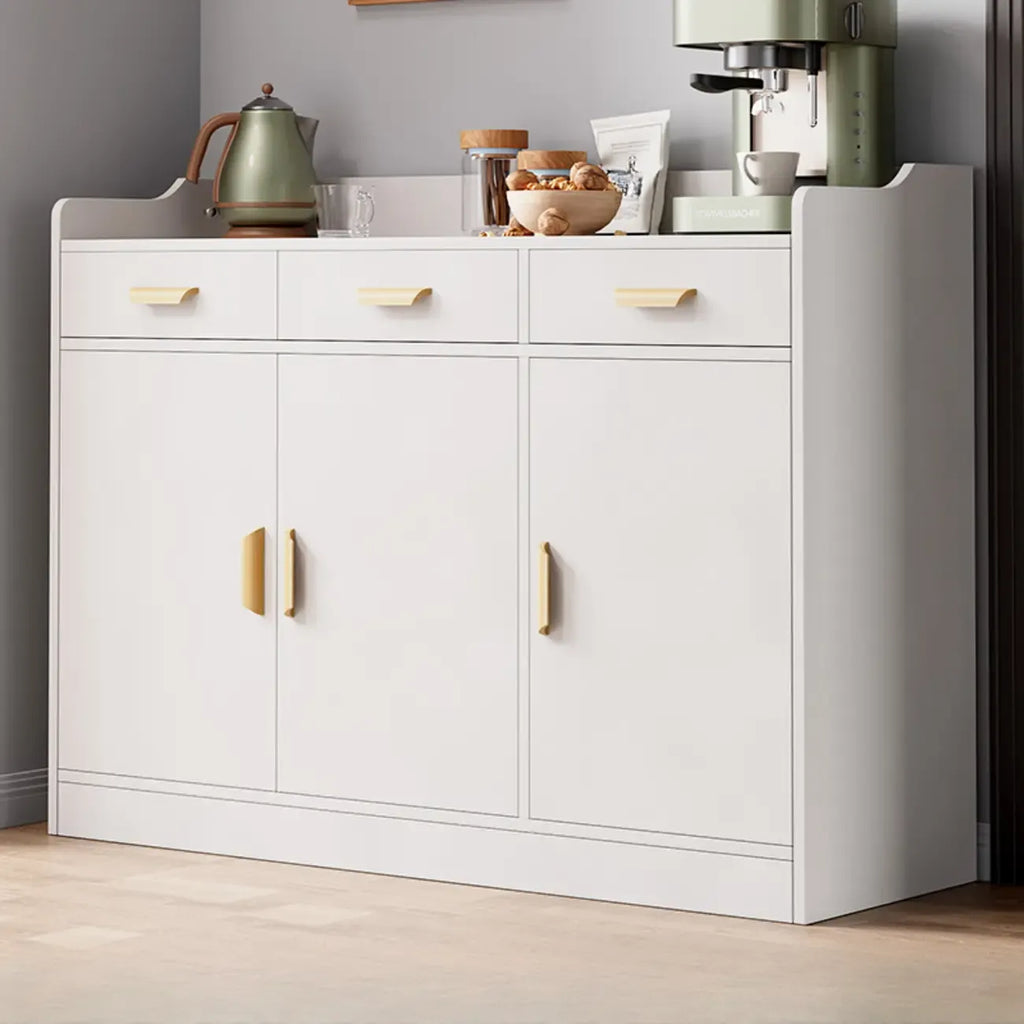 Simple Wooden Freestanding Storage Cabinet with Drawers