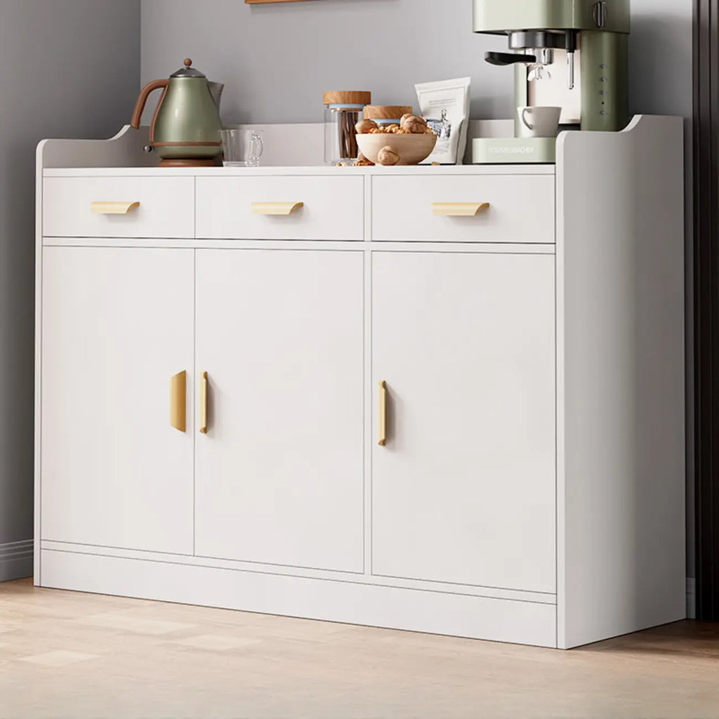 Simple Wooden Freestanding Storage Cabinet with Drawers