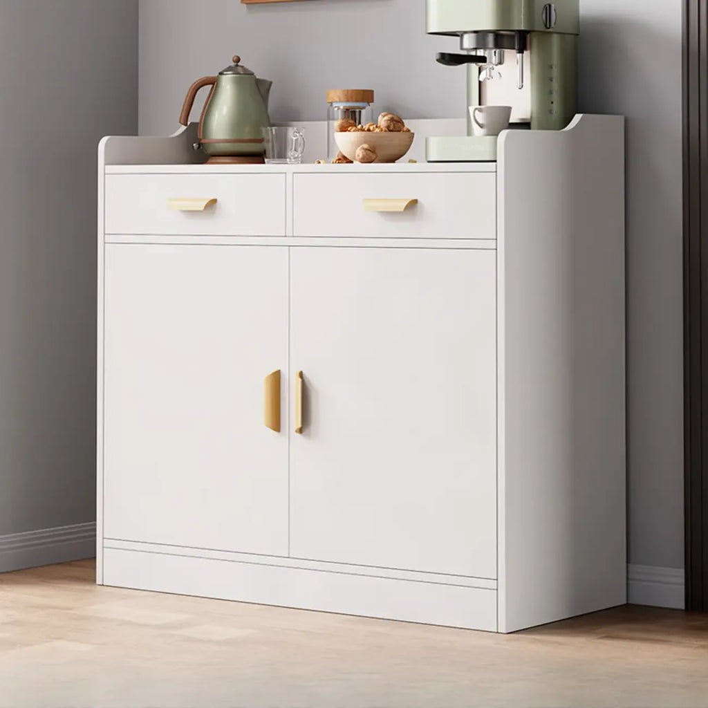 Simple Wooden Freestanding Storage Cabinet with Drawers