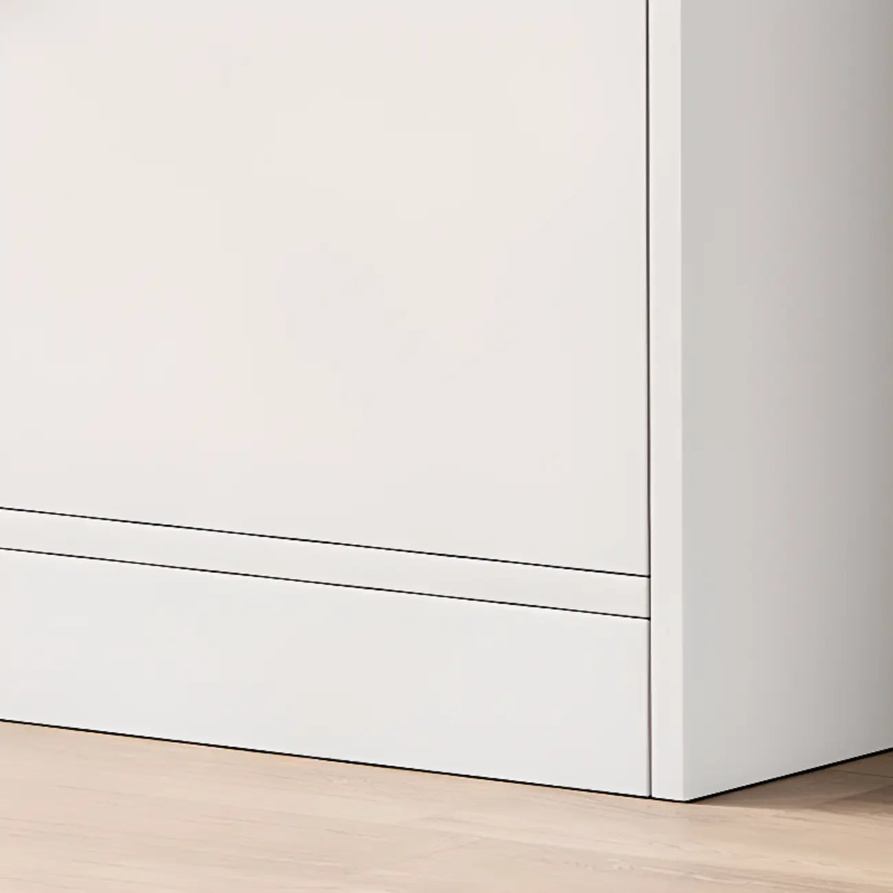 Simple Wooden Freestanding Storage Cabinet with Drawers