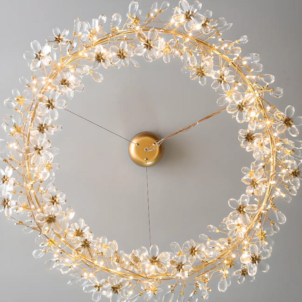 Modern Crystal Branch Chandelier with Adjustable Length