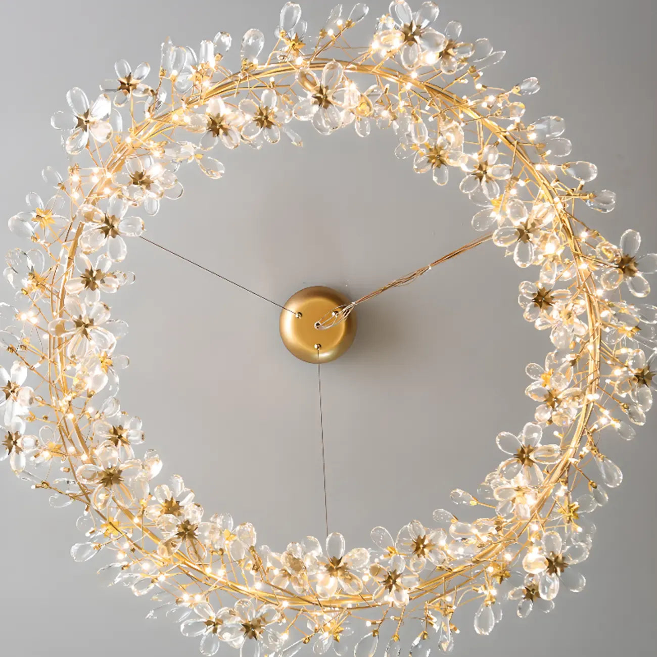 Modern Crystal Branch Chandelier with Adjustable Length