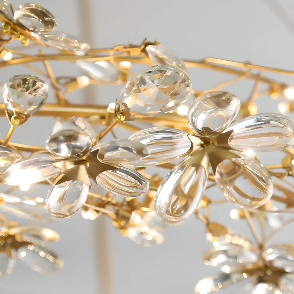 Modern Crystal Branch Chandelier with Adjustable Length
