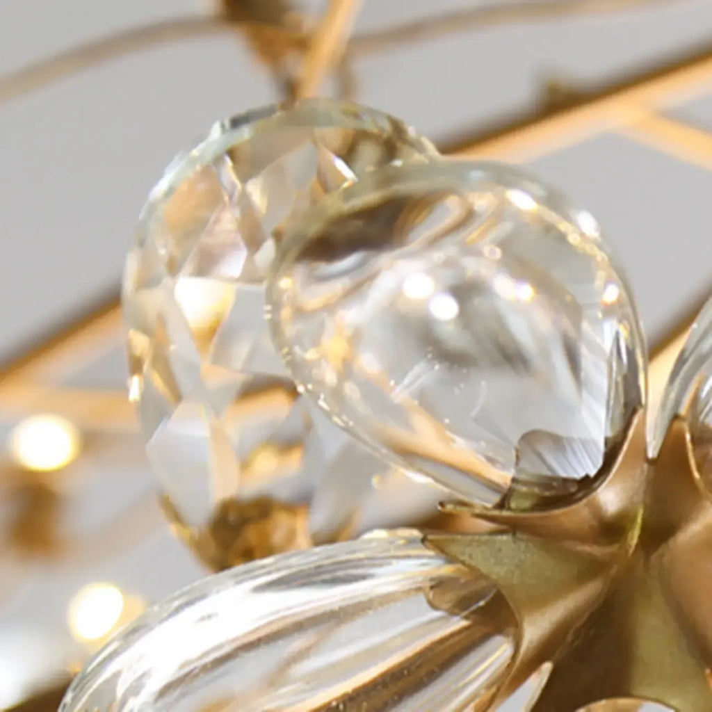 Modern Crystal Branch Chandelier with Adjustable Length