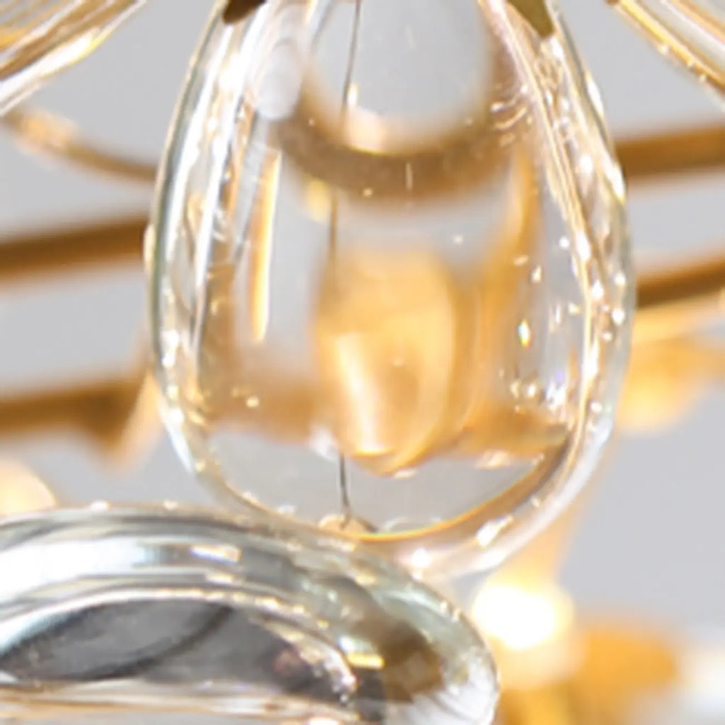 Modern Crystal Branch Chandelier with Adjustable Length