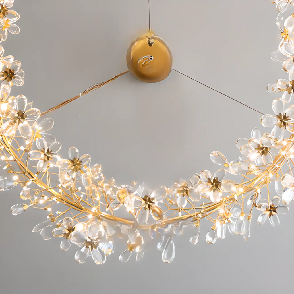 Modern Crystal Branch Chandelier with Adjustable Length