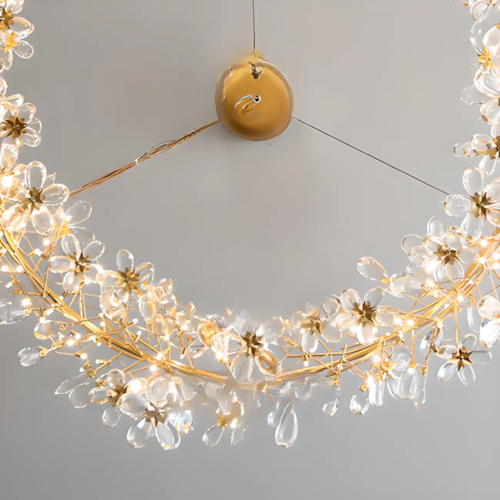 Modern Crystal Branch Chandelier with Adjustable Length