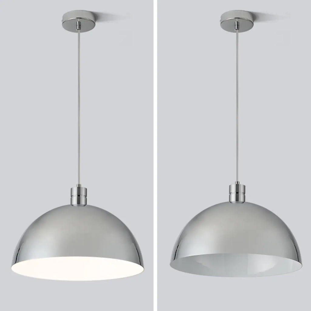 Nordic Cream Glass Dome LED Pendant Light for Living Room