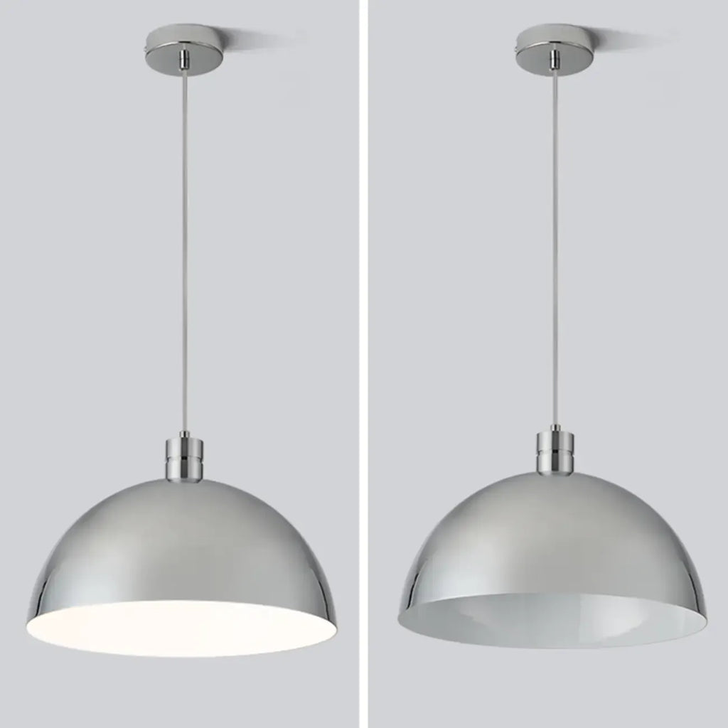 Nordic Cream Glass Dome LED Pendant Light for Living Room