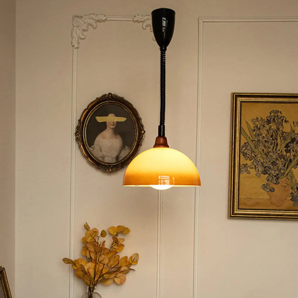 Natural Cylinder Wood Pendant Light for Living Room