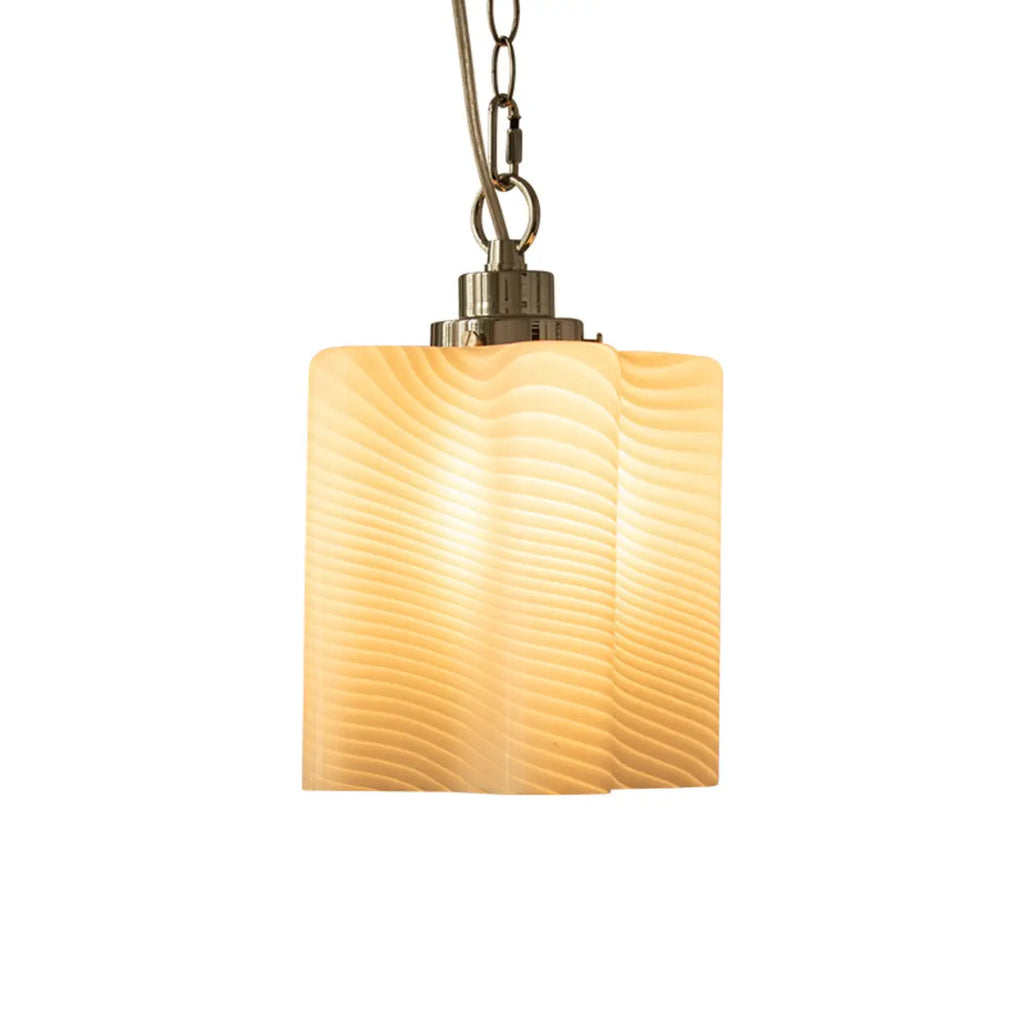 Natural Cylinder Wood Pendant Light for Living Room