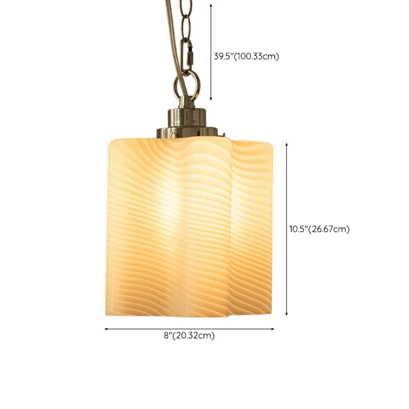 Natural Cylinder Wood Pendant Light for Living Room