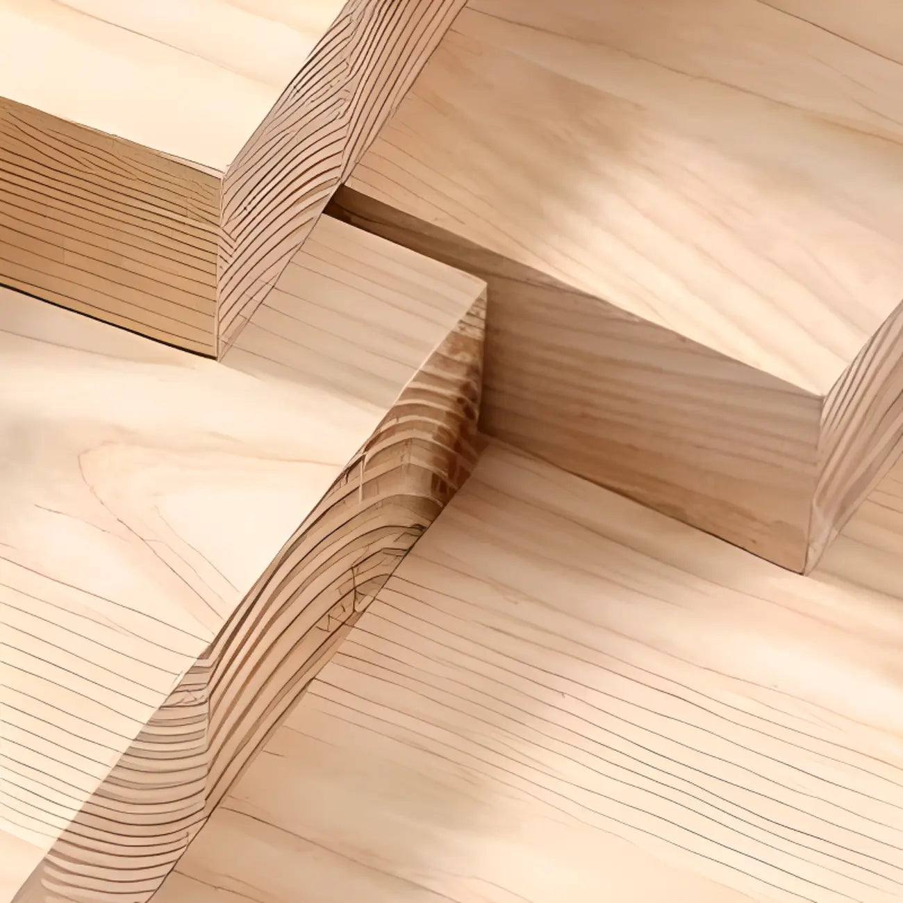 Modern Ash Wood Console Table with Sculptural Base