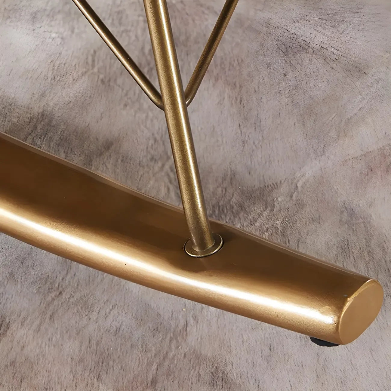 Brown Modern Upholstered Rocking Chair with Ottoman for Indoor