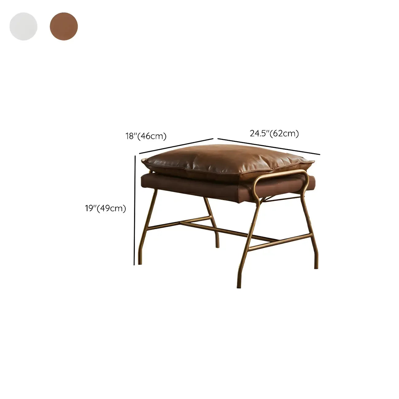 Brown Modern Upholstered Rocking Chair with Ottoman for Indoor