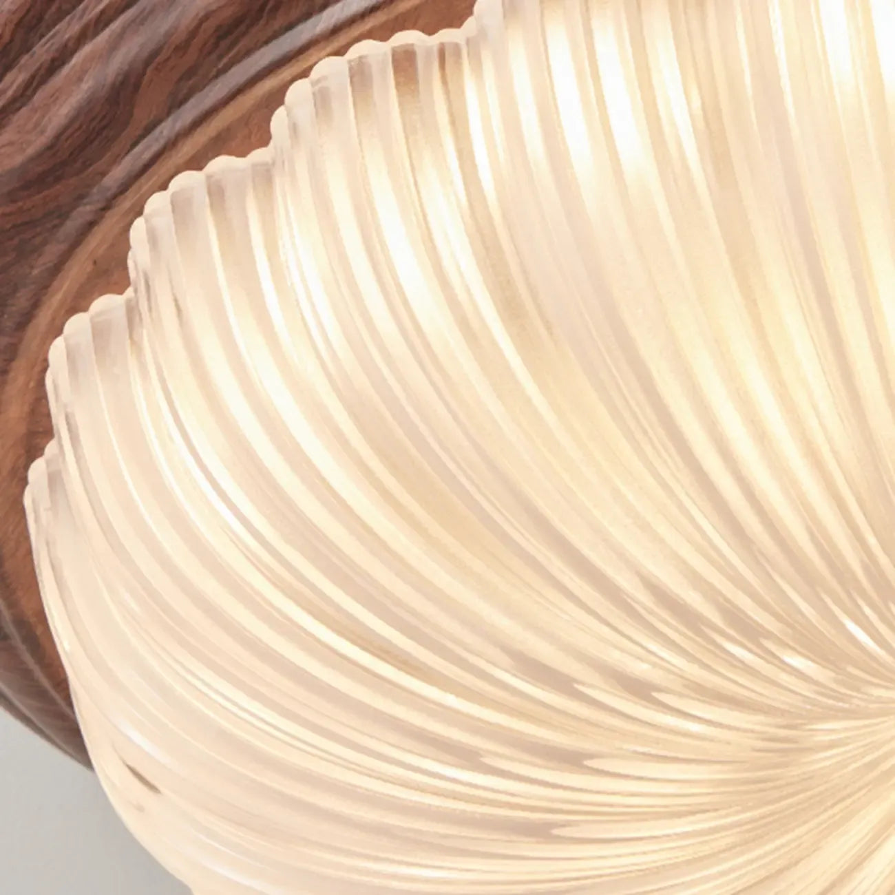 Vintage Glass Brown Flush Mount Dimmable LED Ceiling Light