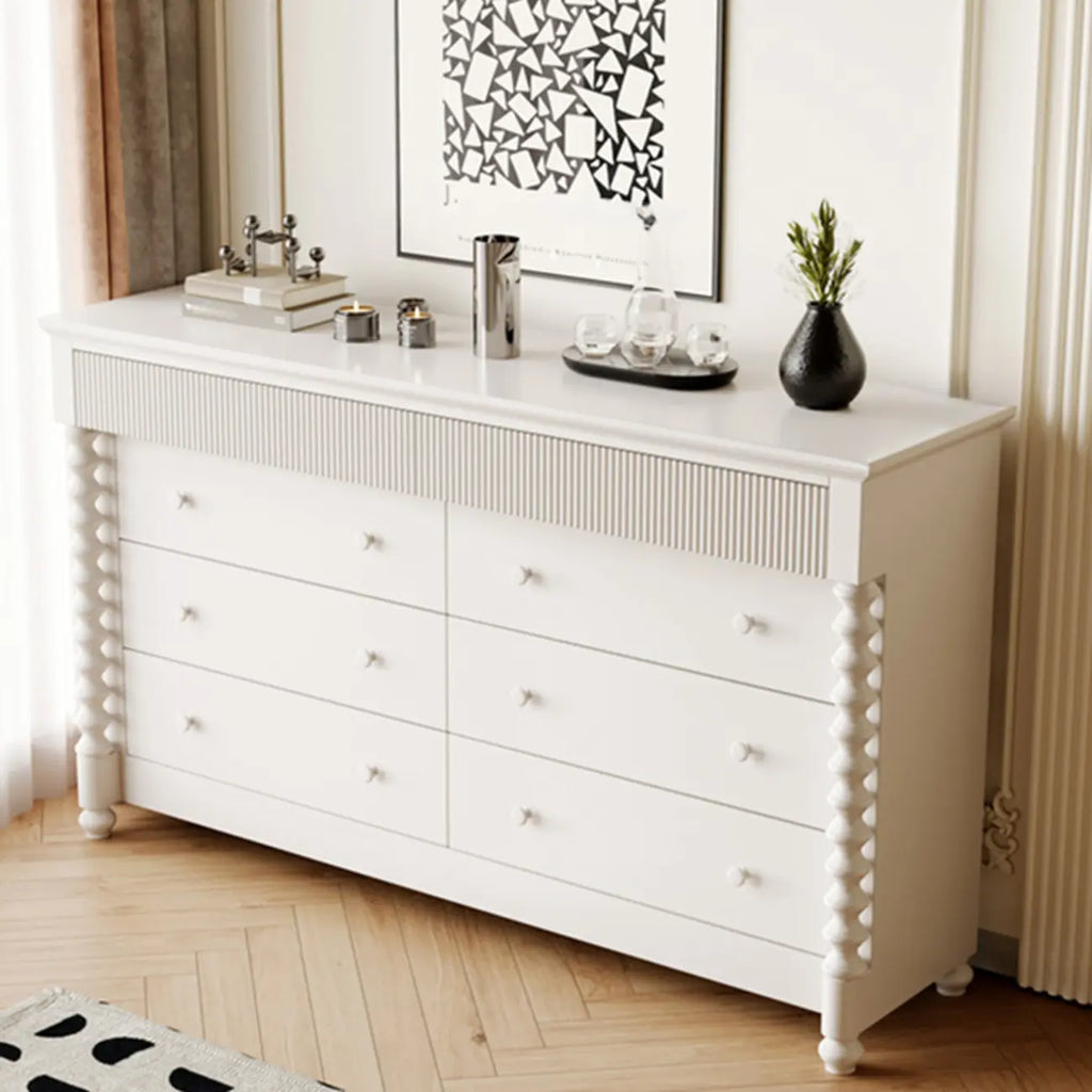 Elegant Wooden Double Dresser with 5-Drawers for Bedroom
