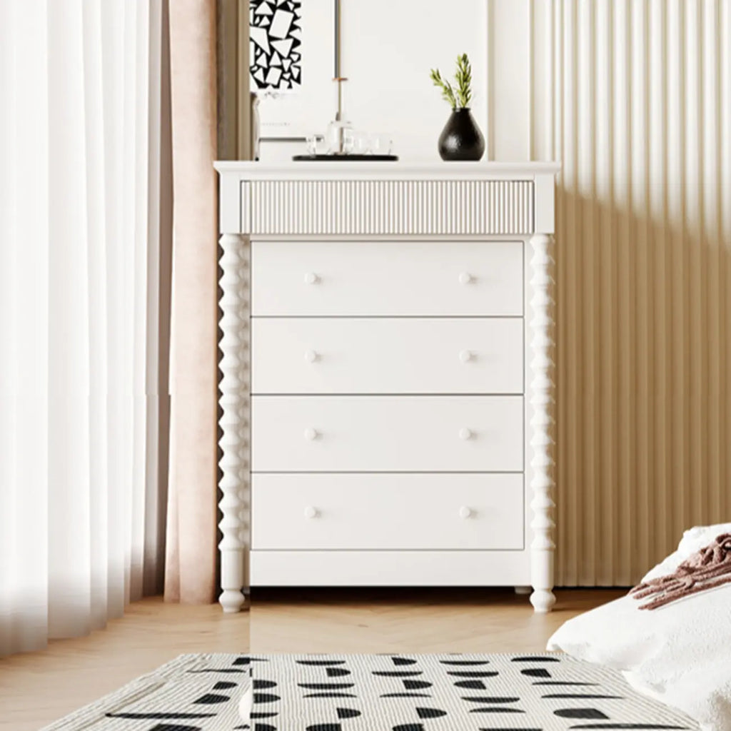 Elegant Wooden Double Dresser with 5-Drawers for Bedroom