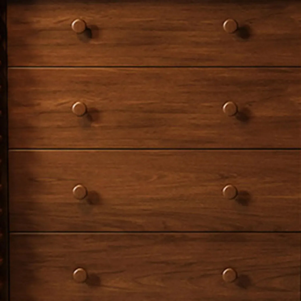 Elegant Wooden Double Dresser with 5-Drawers for Bedroom