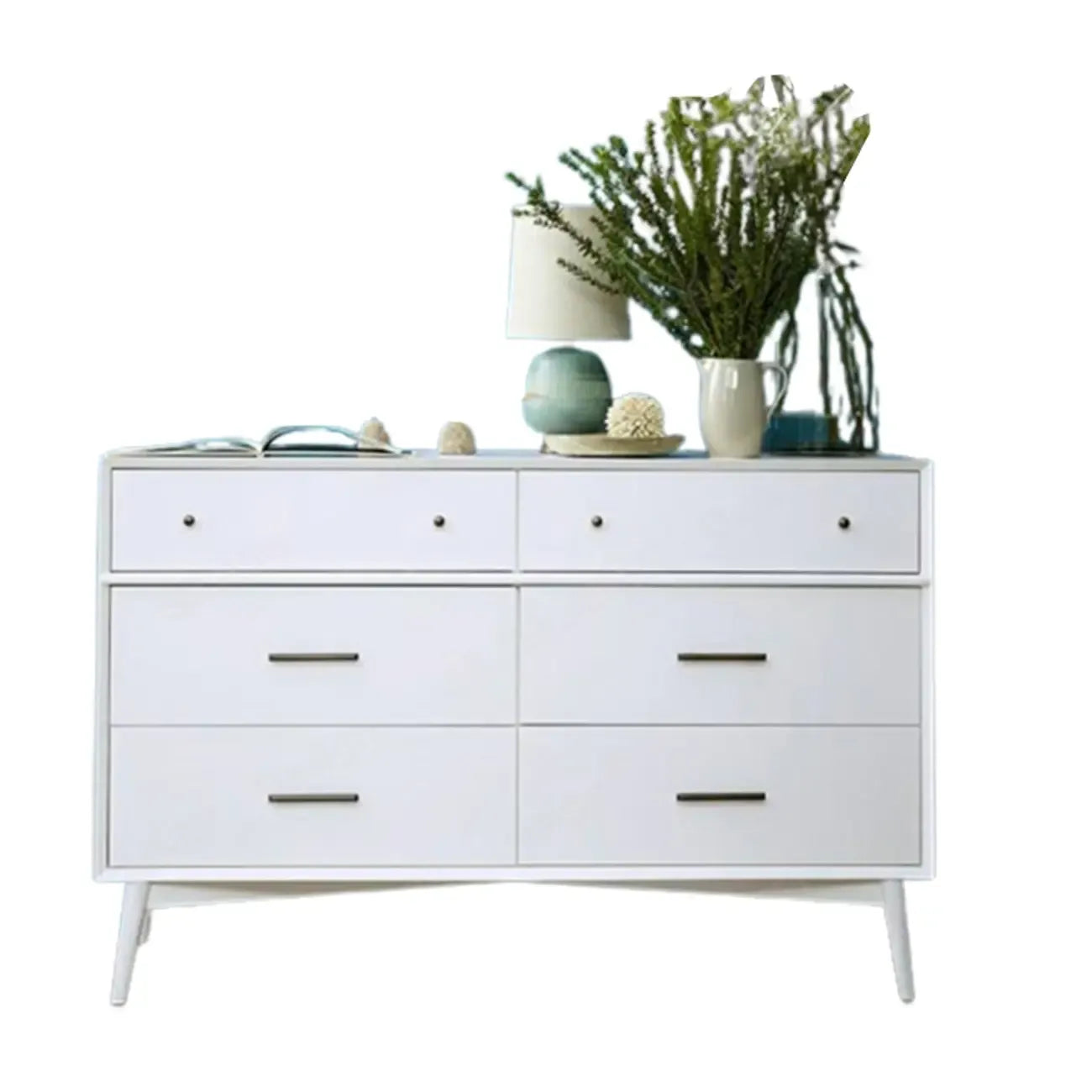 Industrial Wooden Dresser with 6-Drawers