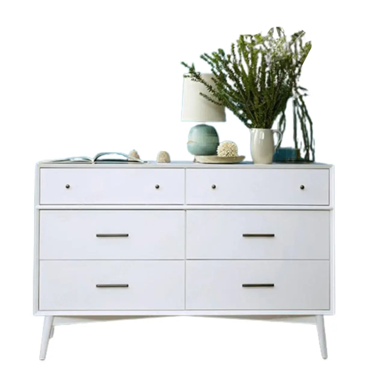 Industrial Wooden Dresser with 6-Drawers