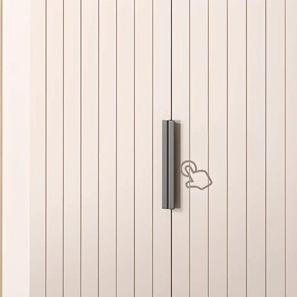 Vertical Wooden White Shoe Cabinet with Doors