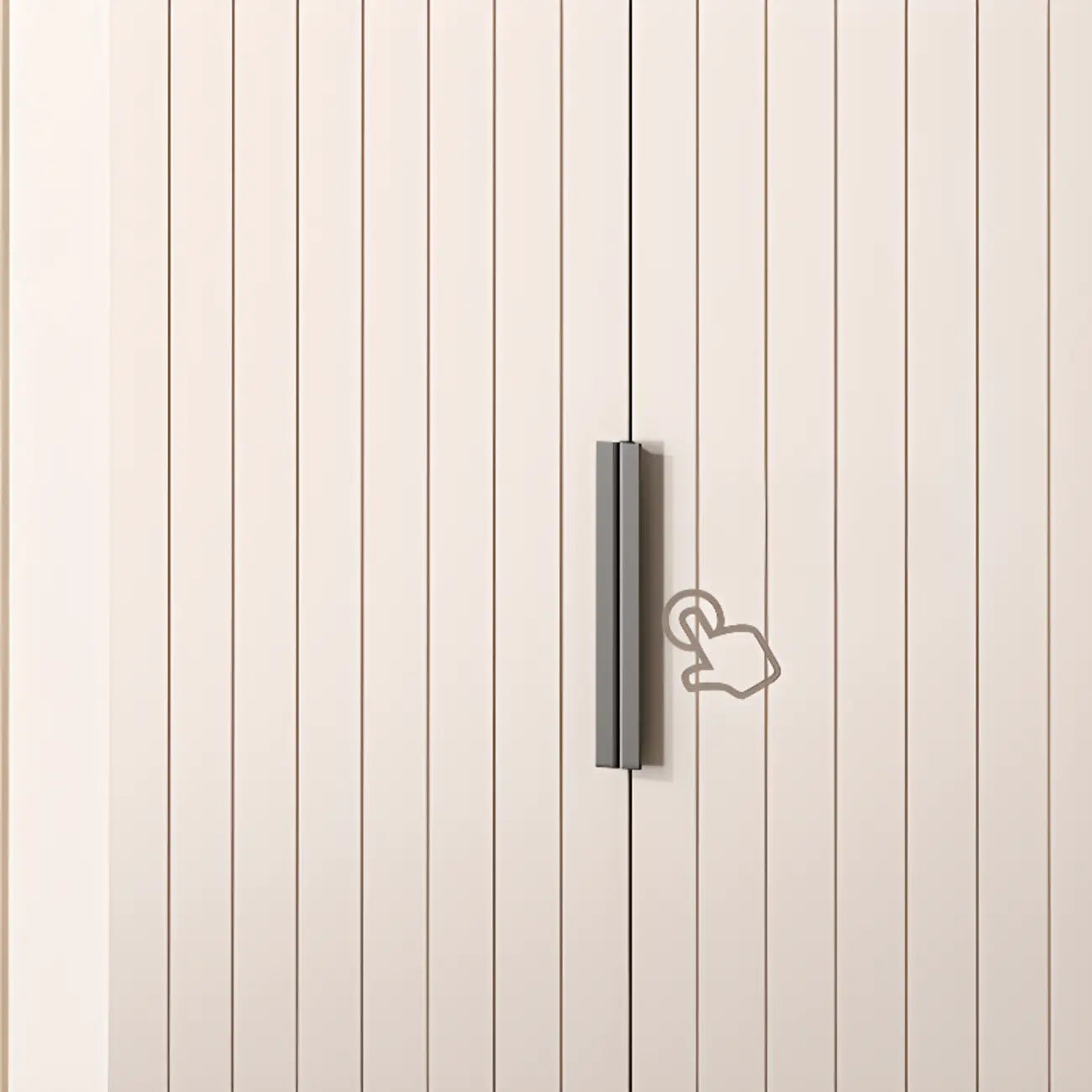 Vertical Wooden White Shoe Cabinet with Doors