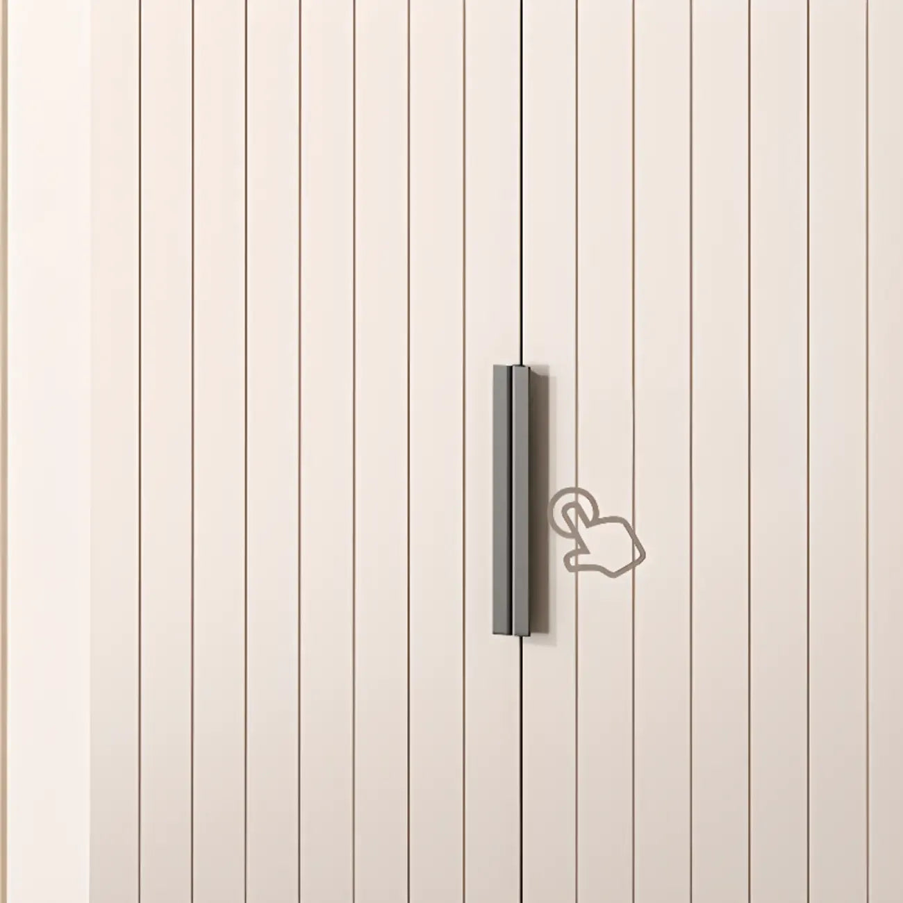 Vertical Wooden White Shoe Cabinet with Doors