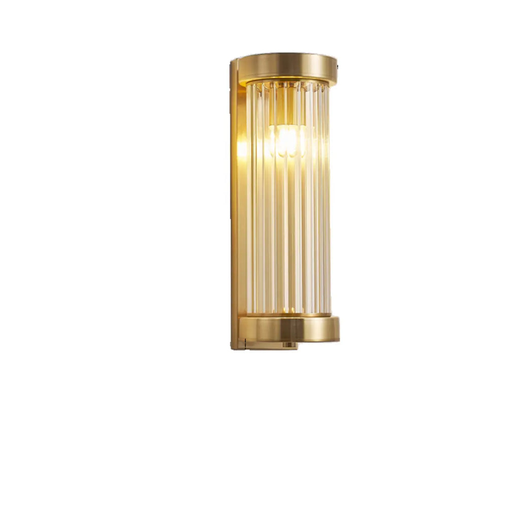 Modern Outdoor Cylinder Wall Sconce with Clear Shade
