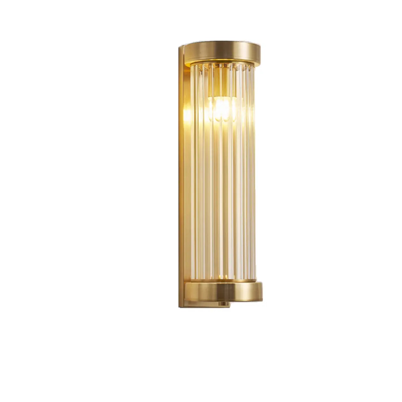 Modern Outdoor Cylinder Wall Sconce with Clear Shade