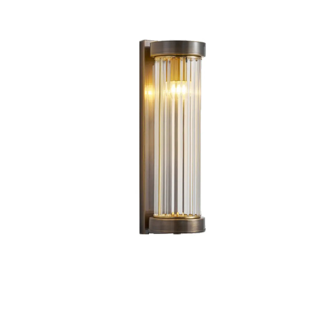 Modern Outdoor Cylinder Wall Sconce with Clear Shade