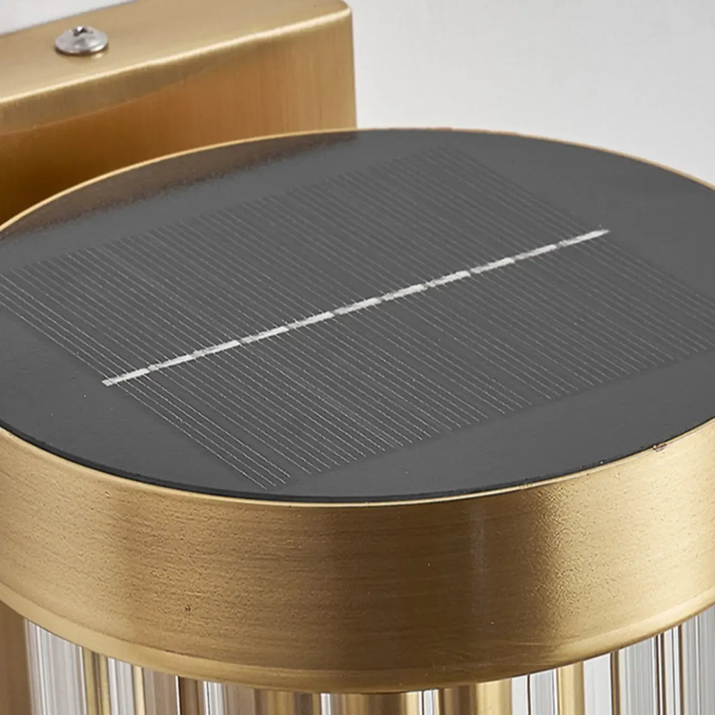 Modern Outdoor Cylinder Wall Sconce with Clear Shade