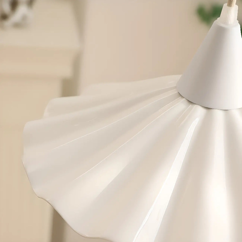 Classic Ceramic Umbrella-Shaped Pendant Light for Living Room