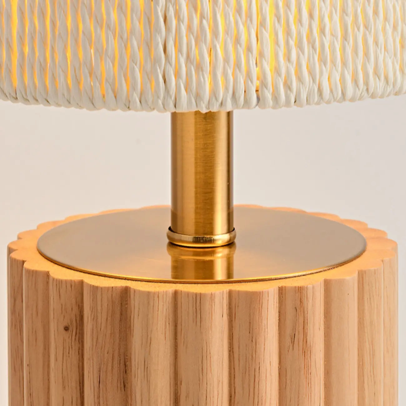 Modern Paper Geometric Shade Table Lamp for Bedroom