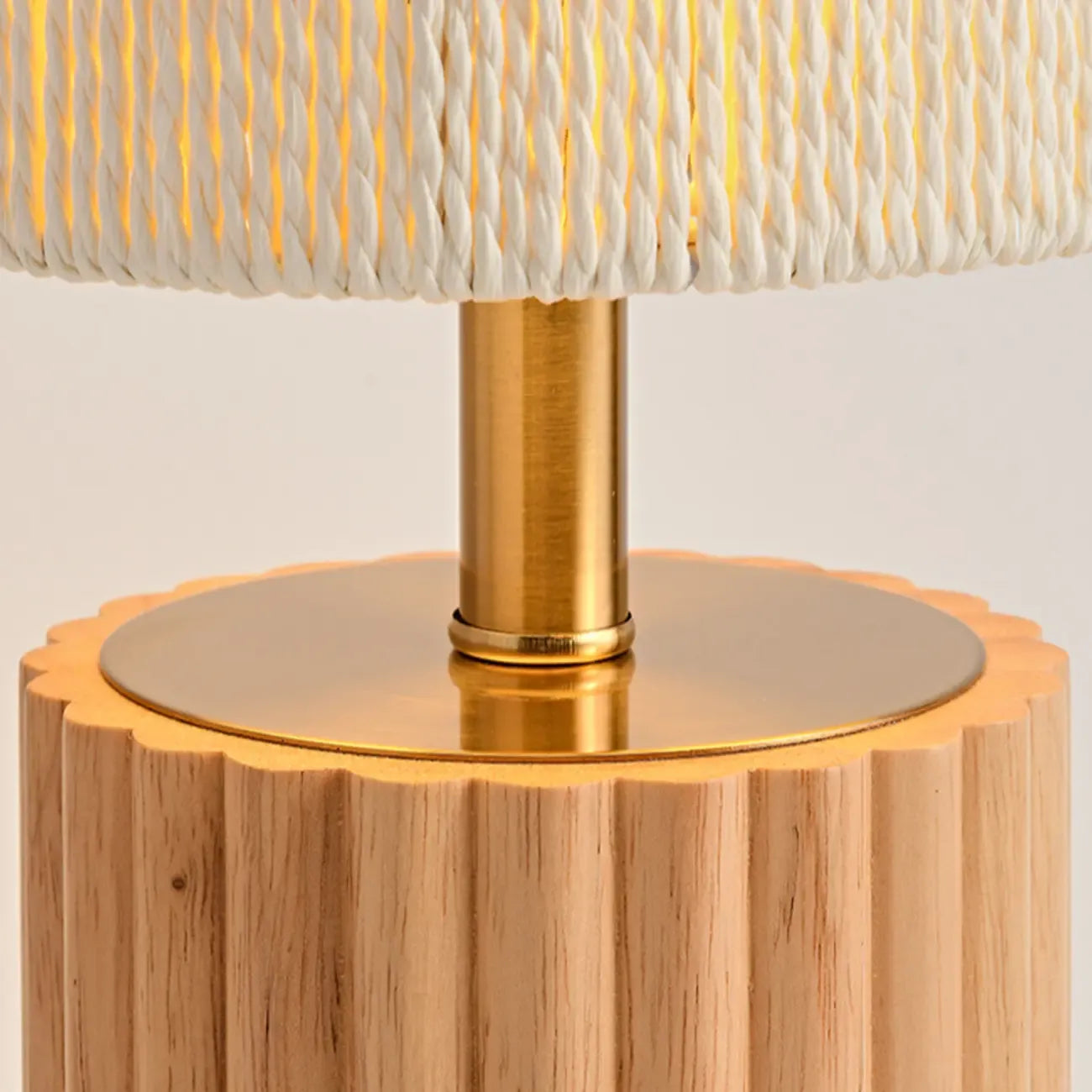 Modern Paper Geometric Shade Table Lamp for Bedroom