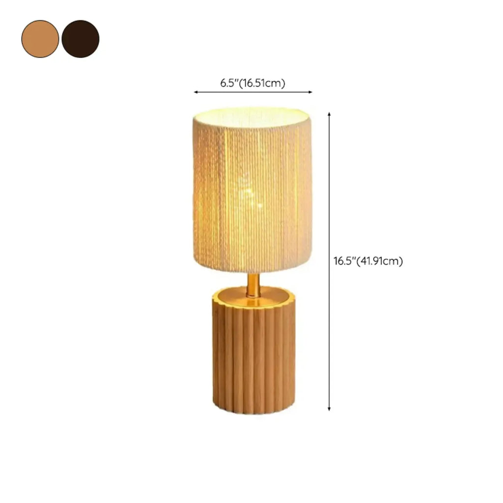 Modern Paper Geometric Shade Table Lamp for Bedroom