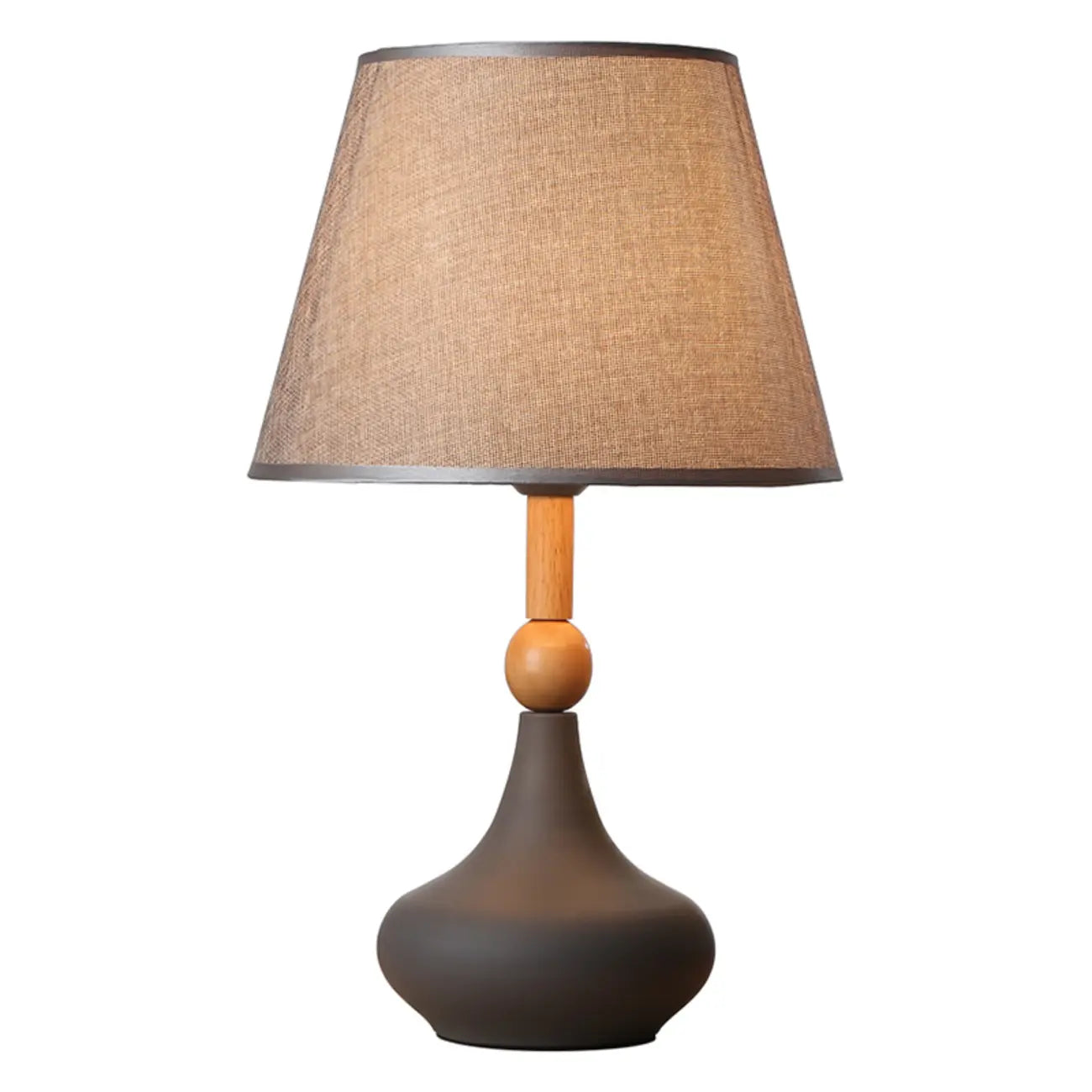 Modern Grey Geometric Table Lamp for Living Room