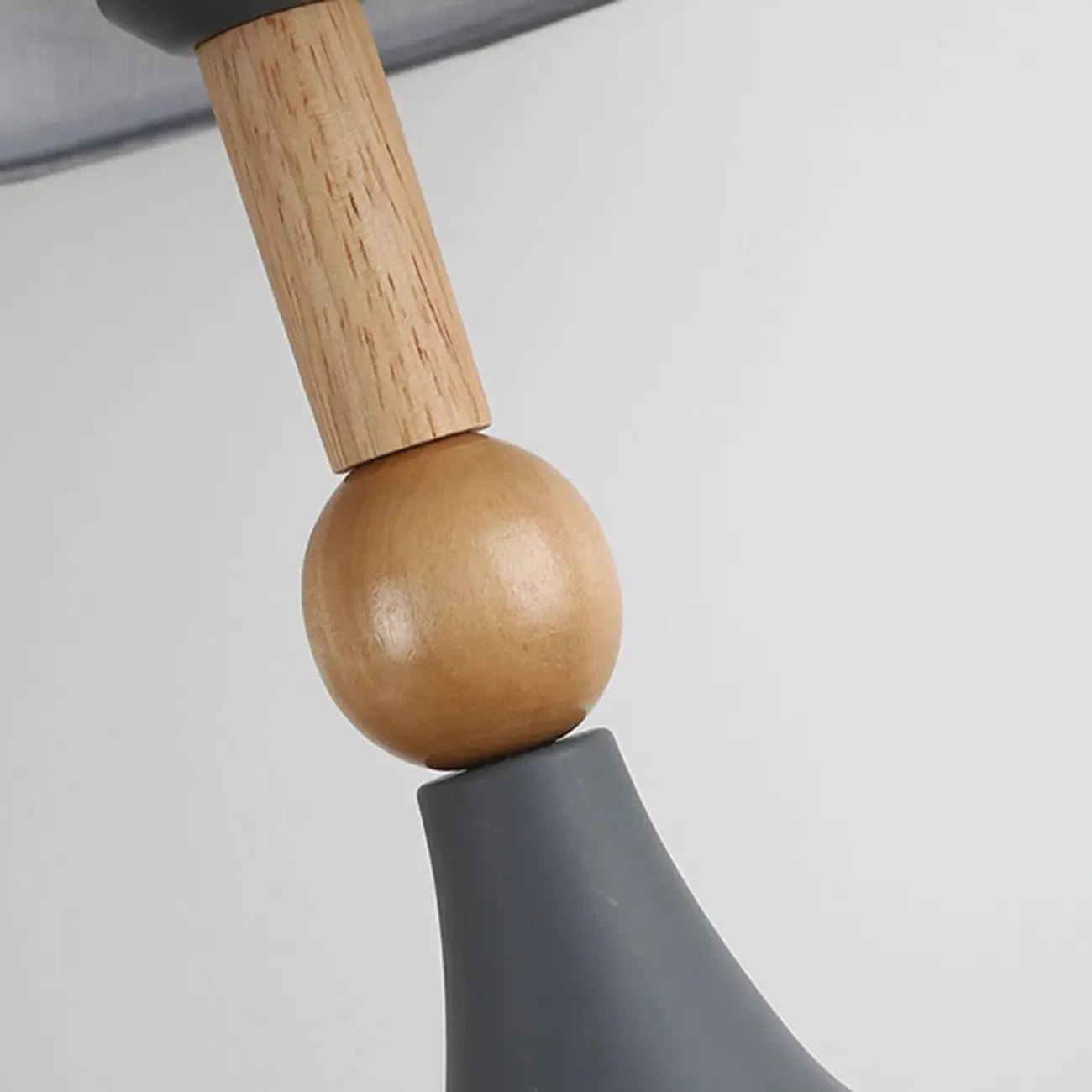 Modern Grey Geometric Table Lamp for Living Room