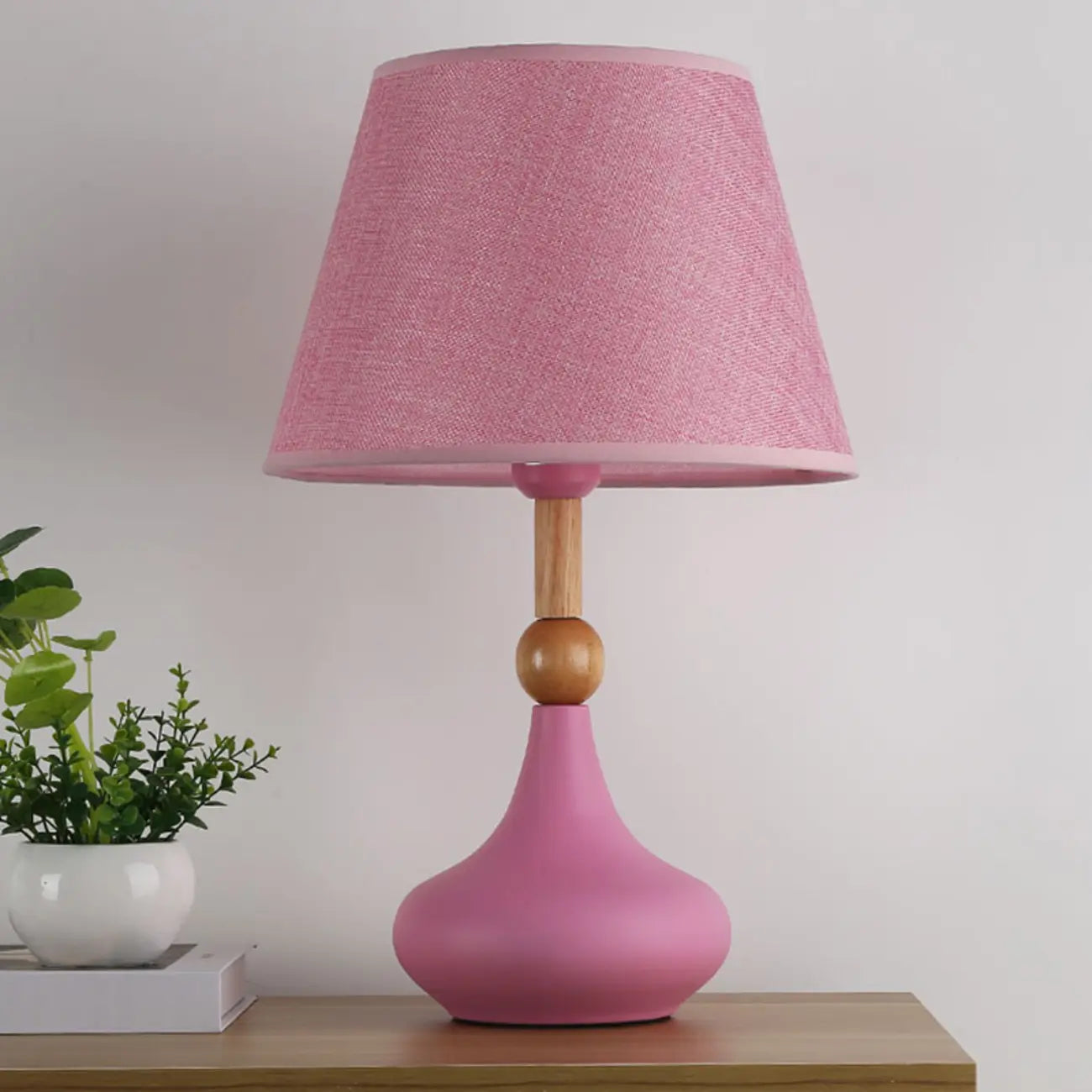 Modern Grey Geometric Table Lamp for Living Room