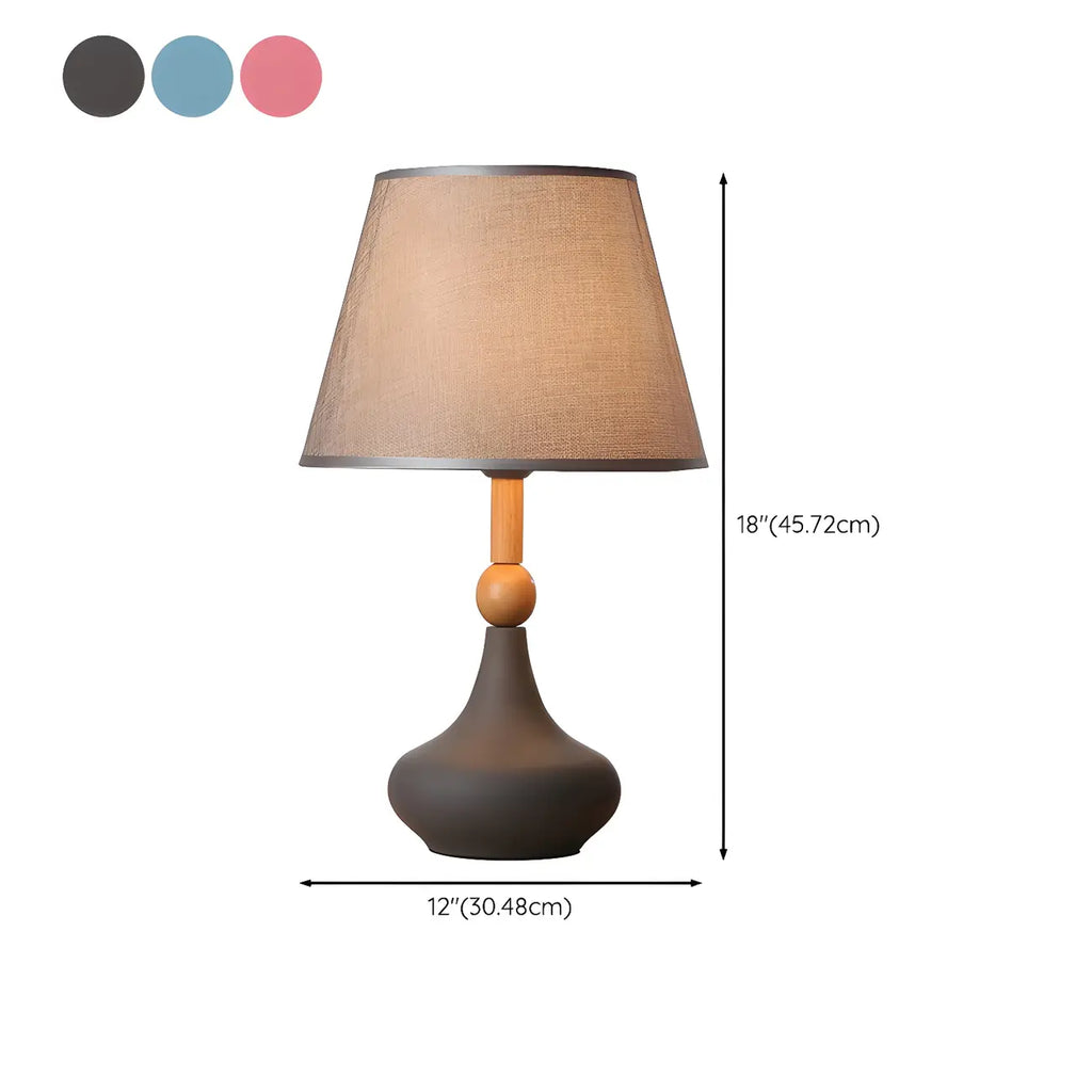 Modern Grey Geometric Table Lamp for Living Room