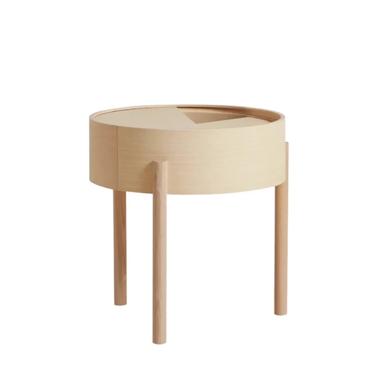 Scandinavian Indoor Round Coffee Table with Tray Top