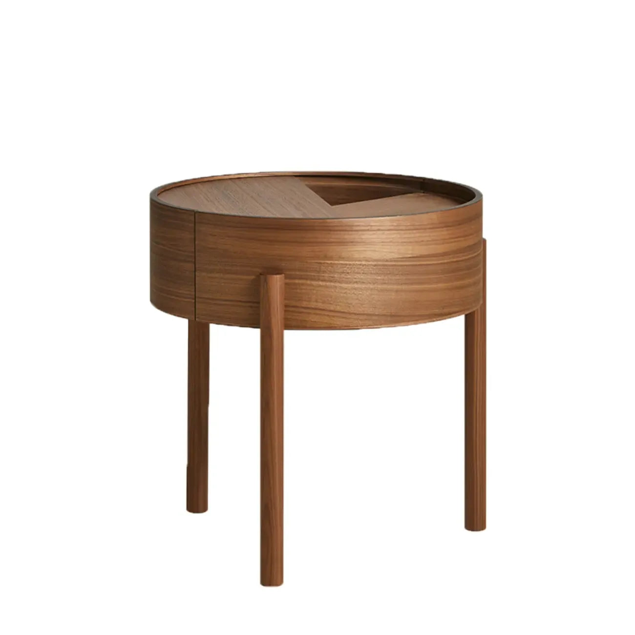 Scandinavian Indoor Round Coffee Table with Tray Top