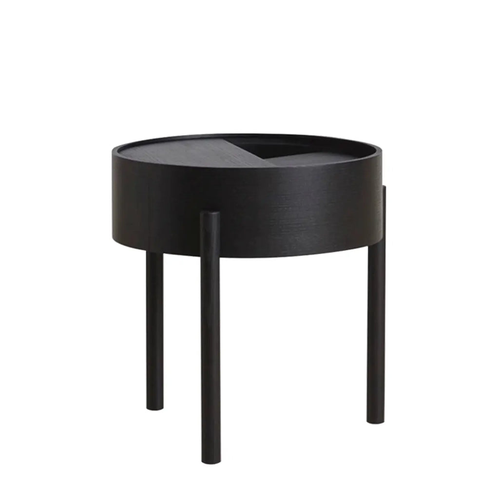 Scandinavian Indoor Round Coffee Table with Tray Top