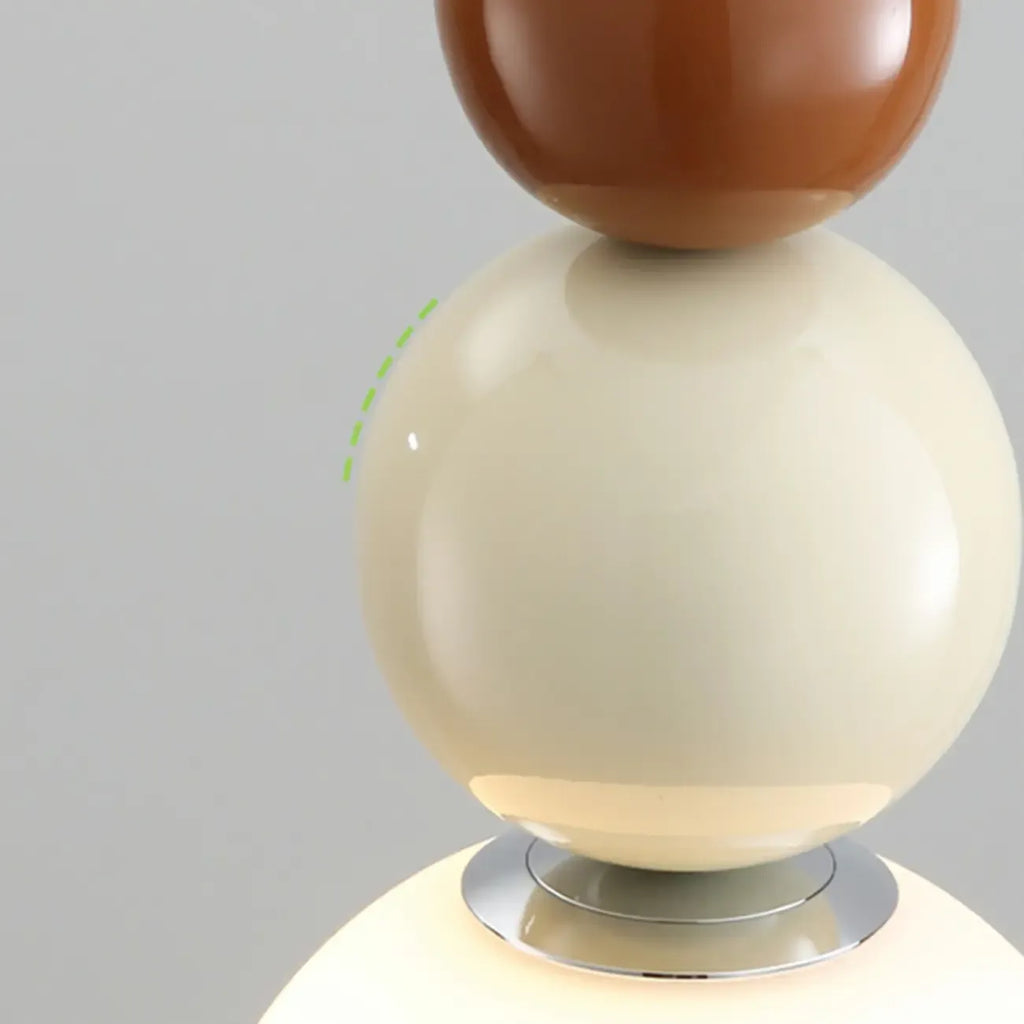 Nordic 3 Globe Pendant Light with White Glass Shade for Bedroom