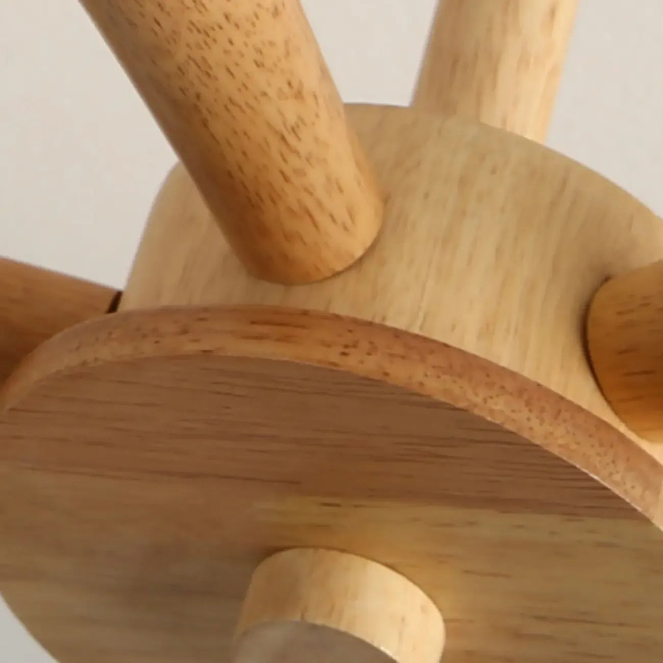 Elegant Wood Flush Mount Chandelier with 5 Lights for Bedroom