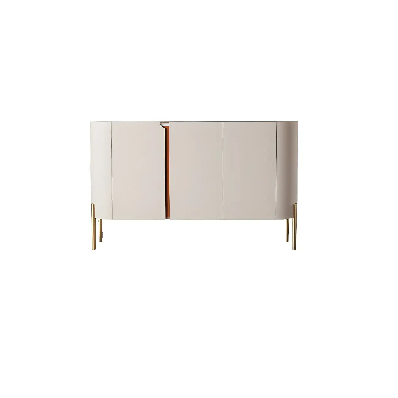 Glam Off-White Wooden Sideboard with Cabinets