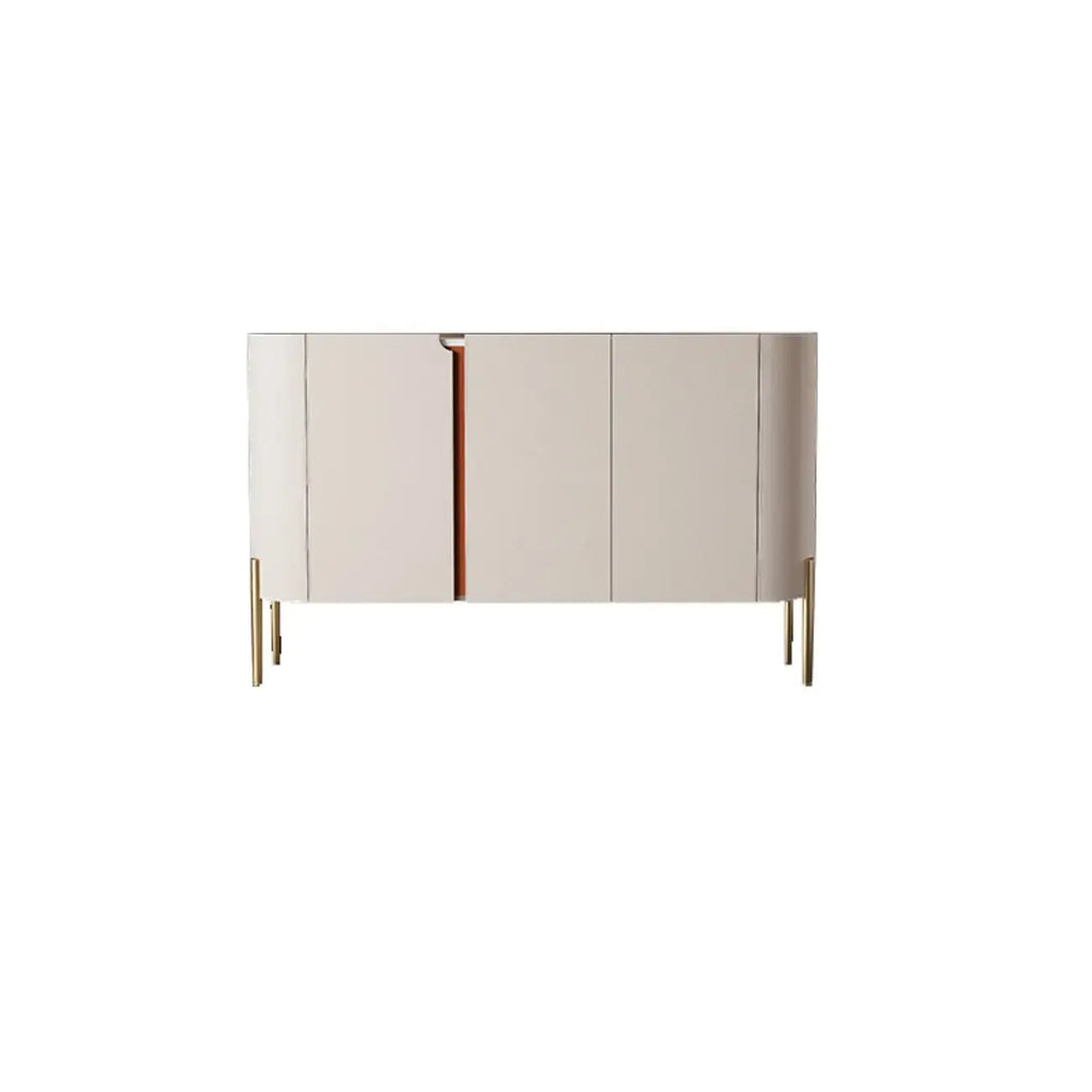 Glam Off-White Wooden Sideboard with Cabinets
