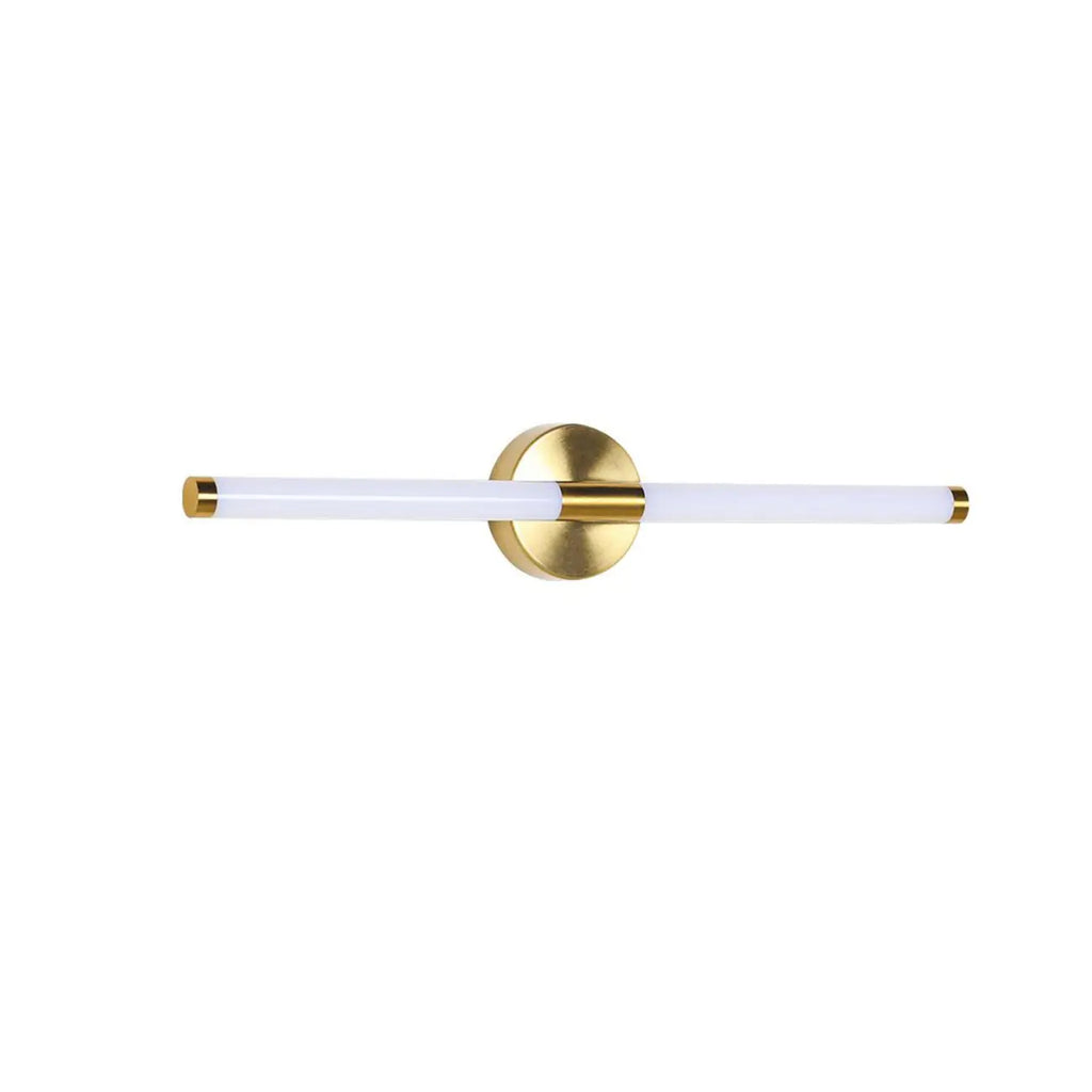Modern Gold Tubular Metal LED Vanity Light for Bedroom