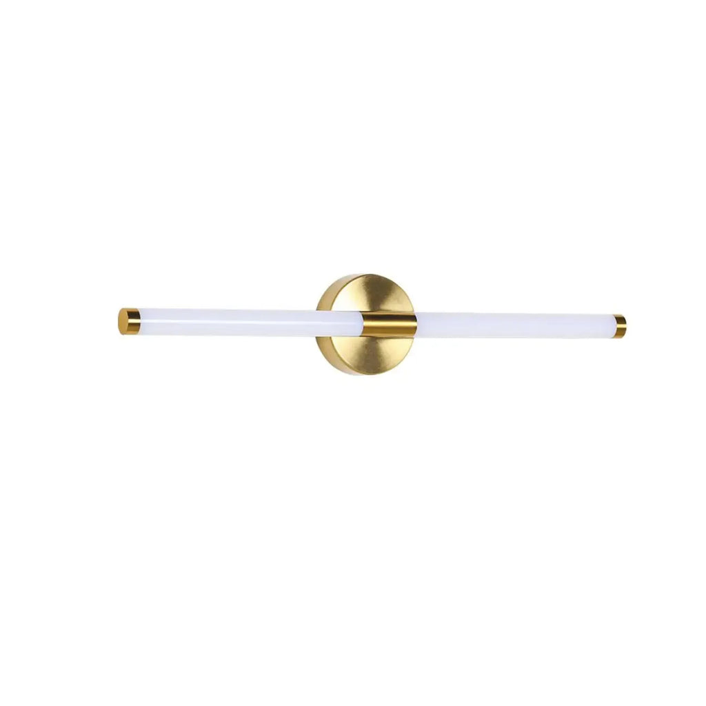Modern Gold Tubular Metal LED Vanity Light for Bedroom